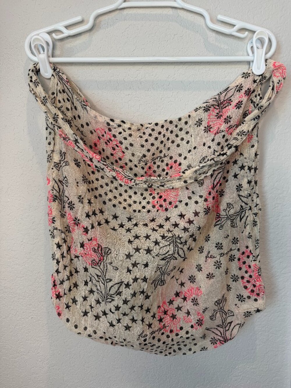 Free People Muslin Linen Boho Hobo Shoulder Bag